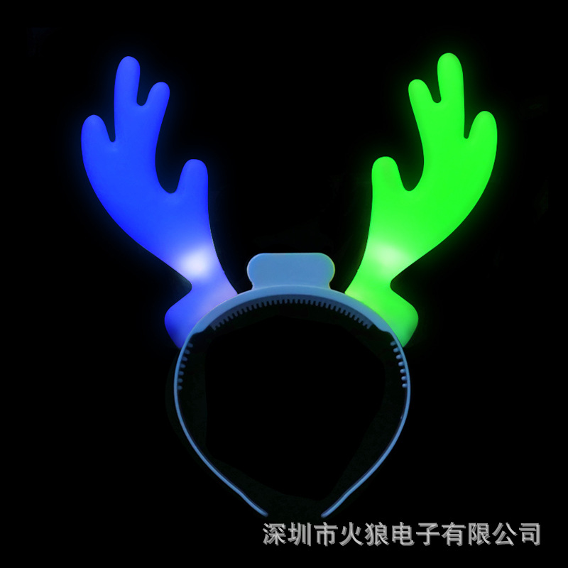 Christmas illuminated antler hairbands, festive and carnival headwear, led illuminated antler hairbands, cheering props wholesale Application Scenario