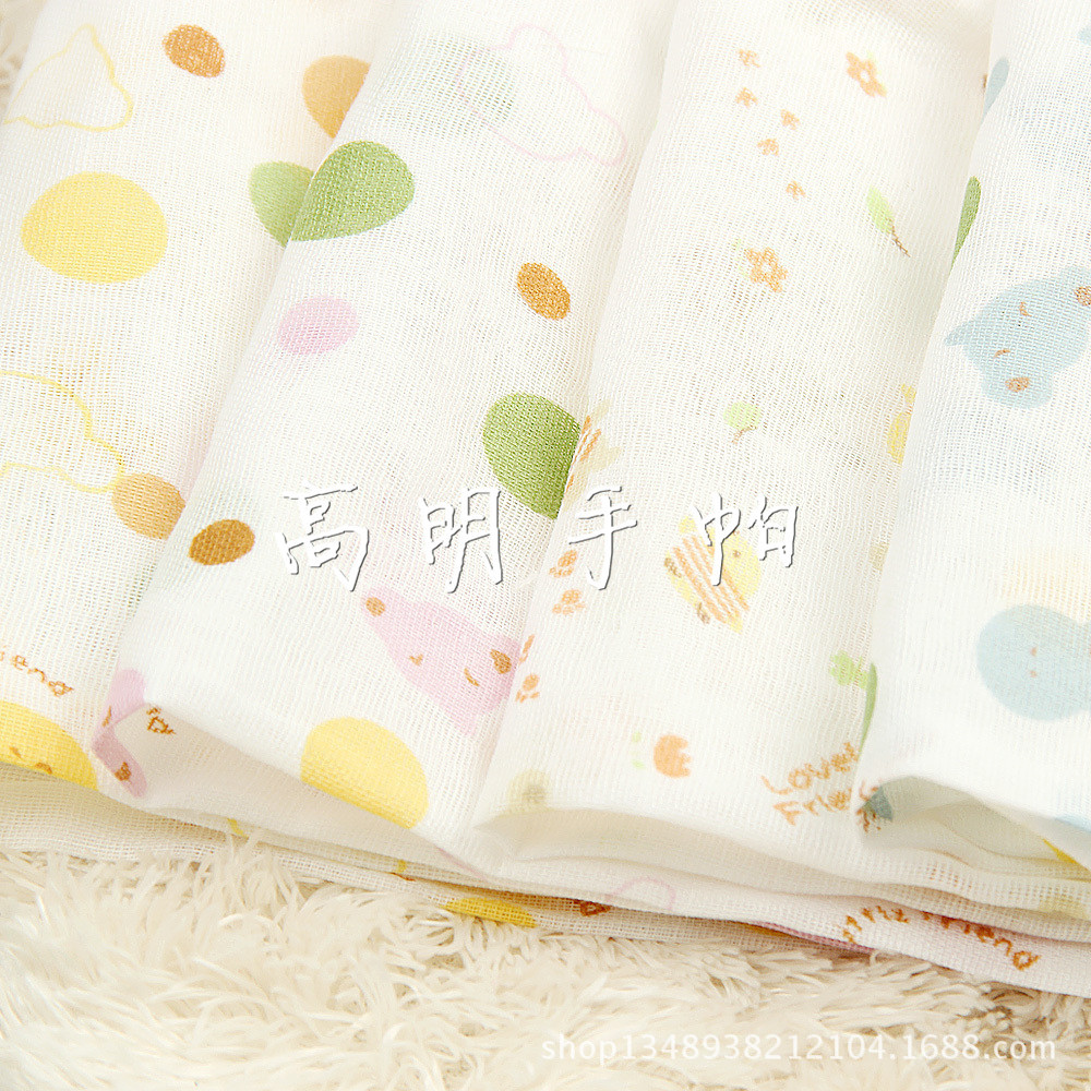 纯棉双层纱布手帕 31*31新生儿纱布口水巾围嘴不含荧光剂母婴用品产品图