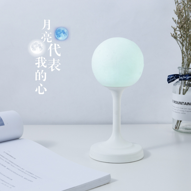 3D Moon LED rechargeable Night Light Bedside table lamp Touch Moon Light creative 3D night light