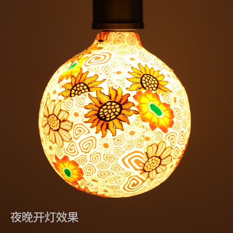 LED art light bulb color clay pure manual art light bulb European-american court style