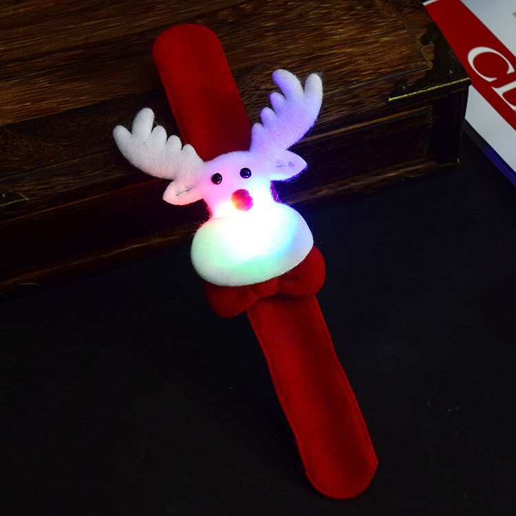 Christmas glow clap ring Christmas decoration gift Christmas snap ring Christmas fiber optic tree