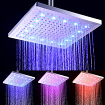LED shower top spray temperature discoloration Square light discoloration 12 "ABS top spray 300*300 SDH-C7