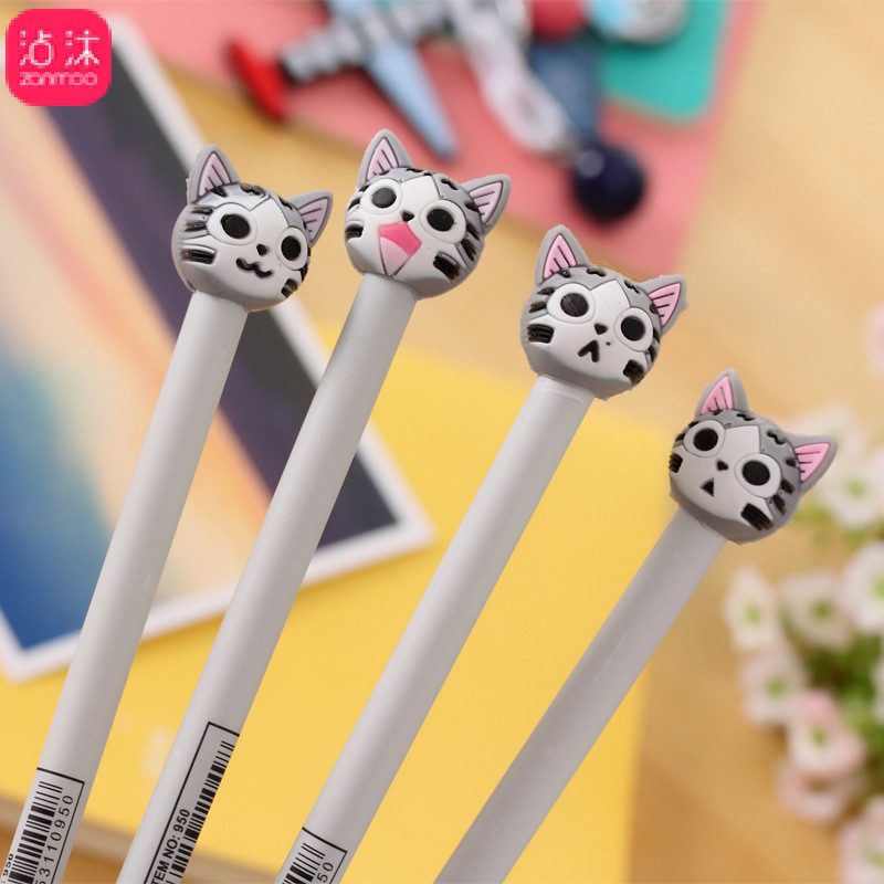 Korean stationery cute cat creative Neutral pen 0.5mm black ink pen signature pen student supplies thumbnail