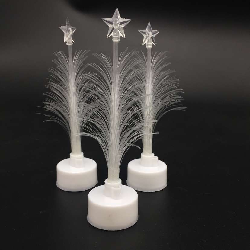 光纤圣诞树七彩发光圣诞小摆件拍拍圈装饰小礼品产品图