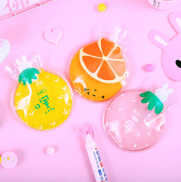 冬季注水热水袋日系原宿卡通可爱暖手水果随身充水便携热水袋产品图