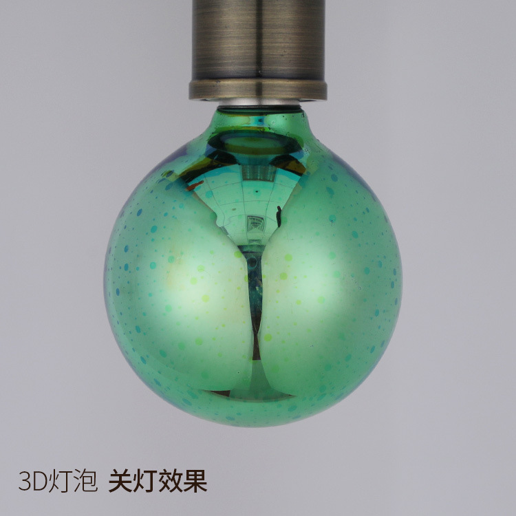 3D light bulb decoration creative European dining room bedroom green energy-saving 3D light bulb