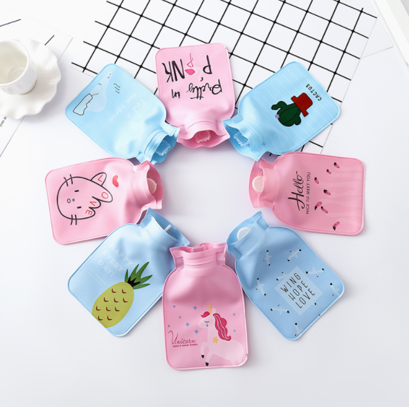 Factory direct sales of cartoon single-layer mini small water-filled hot water bags. Winter cute student hand warmers and hot water bags Specification image