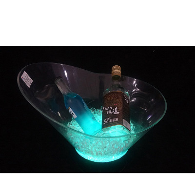 Led luminous ice bucket bar KTV family daily transparent ice bucket bar atmosphere layout supplies ship type ice bucket
