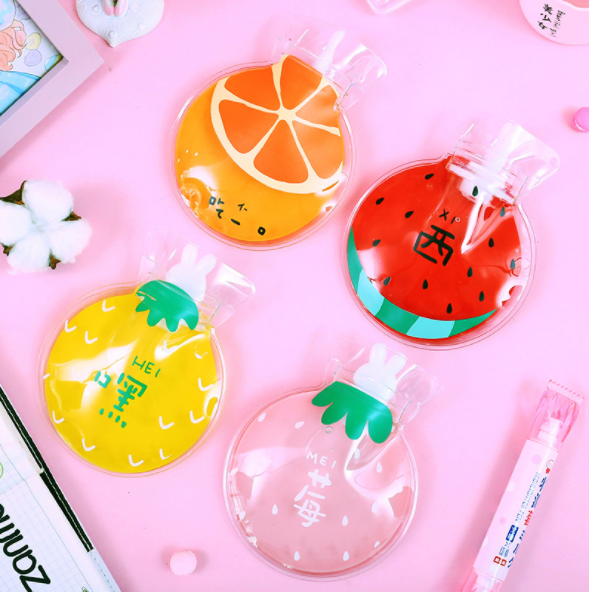 冬季注水热水袋日系原宿卡通可爱暖手水果随身充水便携热水袋细节图
