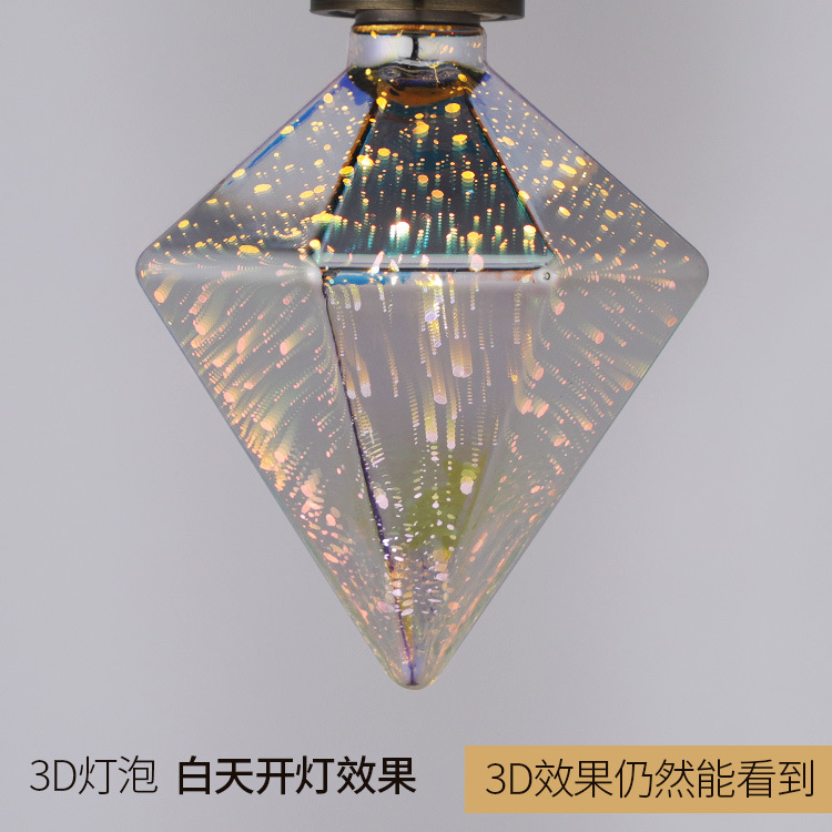 3D light bulb remote control LED decoration candle glass restaurant decoration