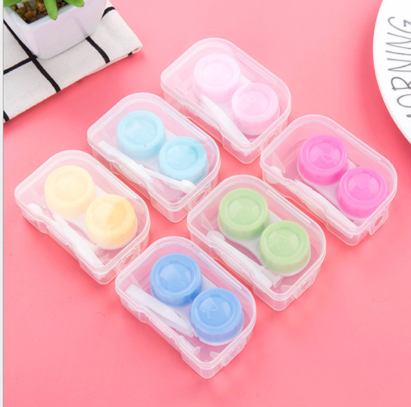 Simple and portable contact lens case, color contact box, cute candy-colored contact lens companion box, care box Specification image