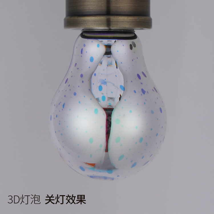 Retro 3D decorative glass LED art bulb