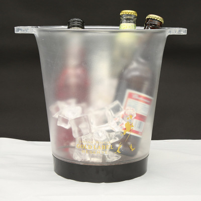 PS transparent ice bucket 3L remote control luminous ice wine bucket charge led colorful plastic ice bucket