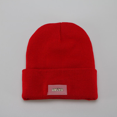 Acrylic wool light cap thermal lighting knit cap outdoor climbing night fishing 5LED light cap Application Scenario