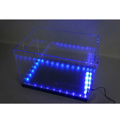 亚克力发光冰桶 LED透明方形冰桶 双耳大容量香槟桶 酒吧用品