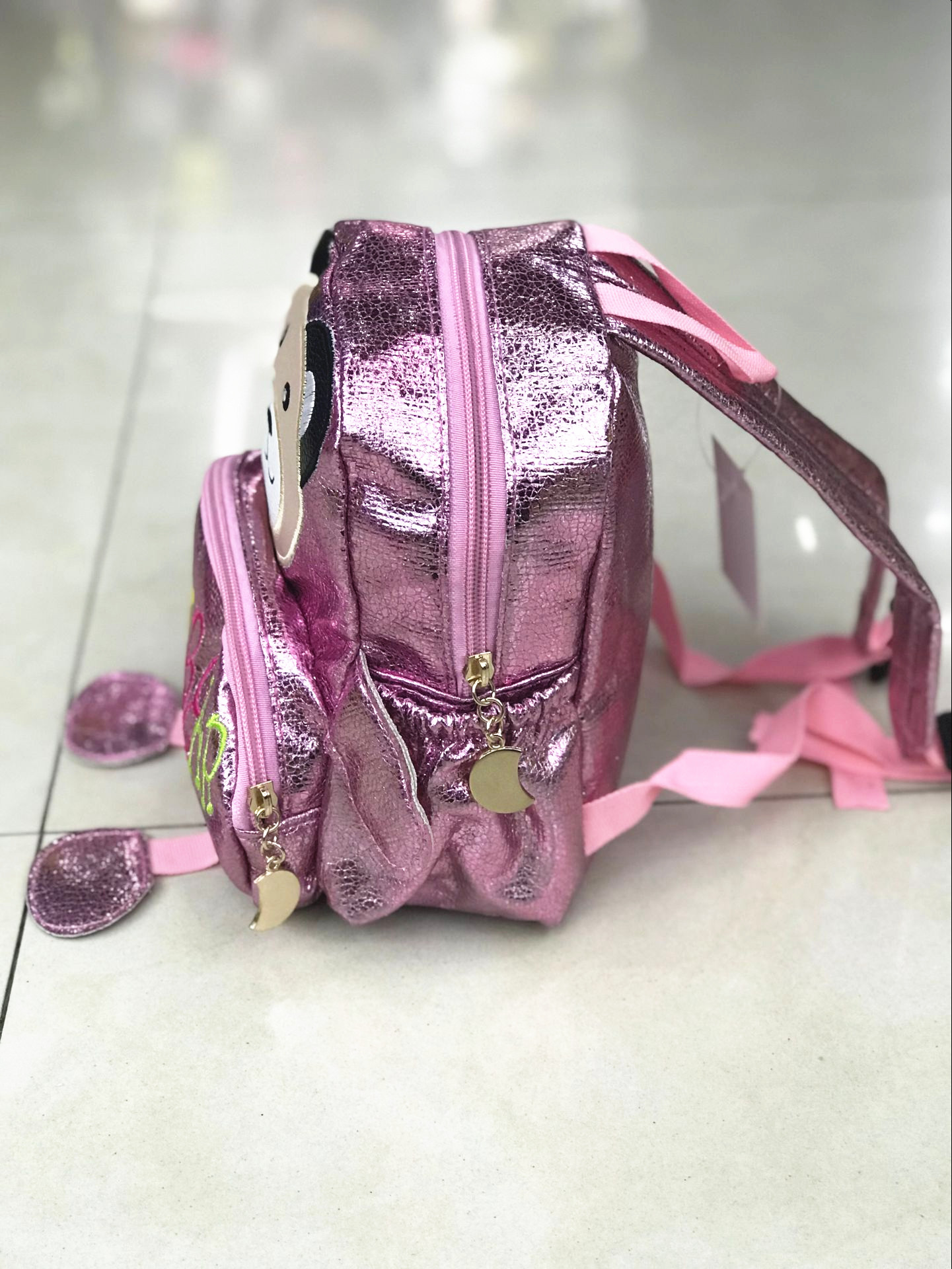 Children's cartoon backpack, double-shoulder backpack, Little Bear kindergarten cute little schoolbag Specification image