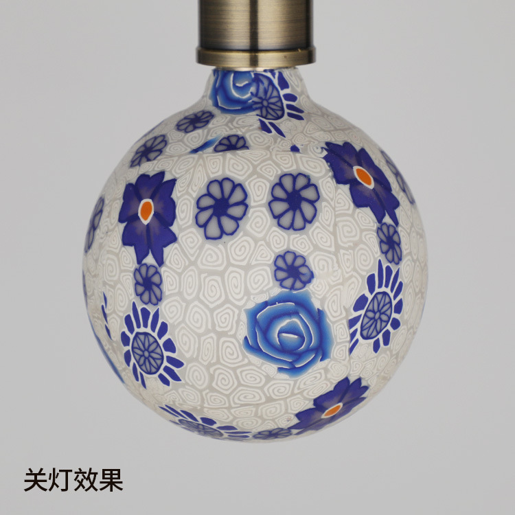 LED art light bulb color clay pure manual art light bulb European-american court style