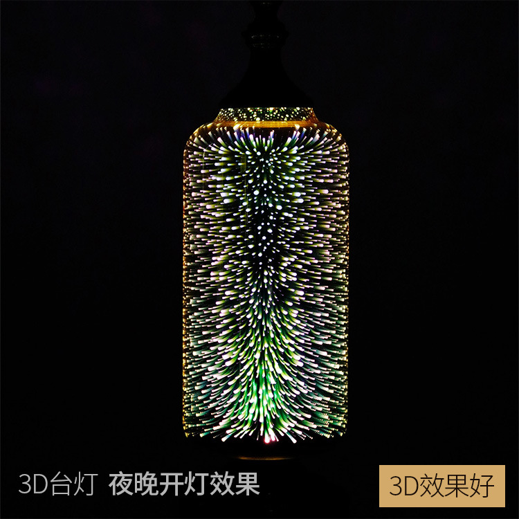 Dazzle color 3D desk lamp creative desk lamp furniture European luxury style