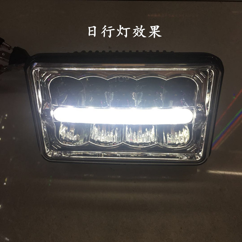 Automotive LED work lights, high-power led spotlights, 50W high beams for trucks, 6-inch with daytime running lights details Picture