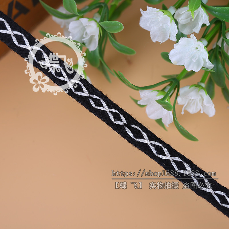 Korean National Style Diy Clothing Headwear Ribbon Clothing Accessories Accessories High-Quality Cotton Lace Spot Wholesale Specification drawing