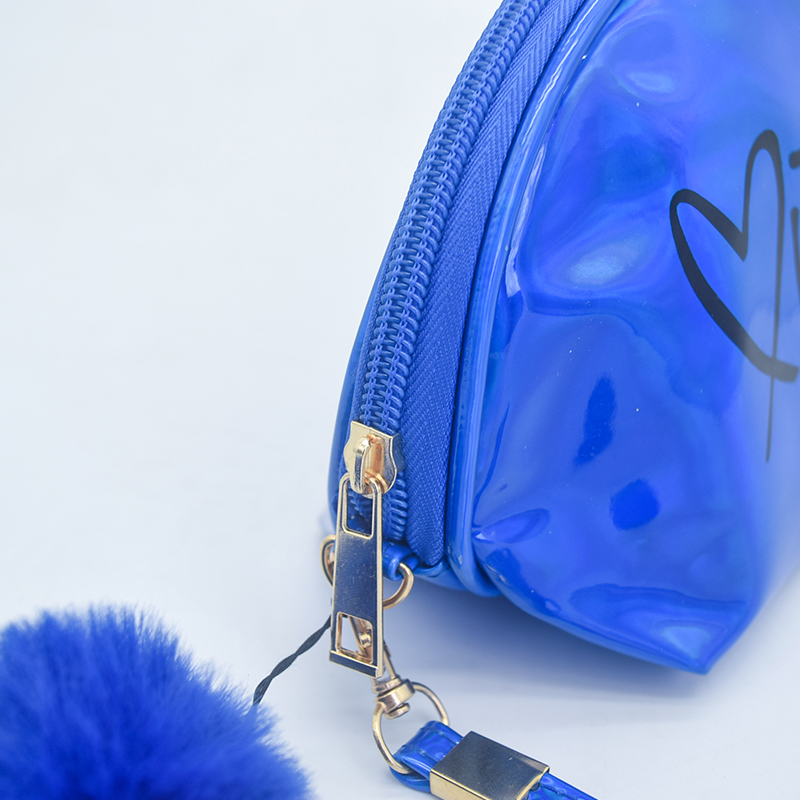 Laser semi-circular clutch bag, fashionable ladies' makeup bag, portable small bag details Picture