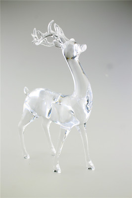 圣诞水晶摆件小麋鹿 水晶大对鹿厂家出口欧美wish爆款565产品图