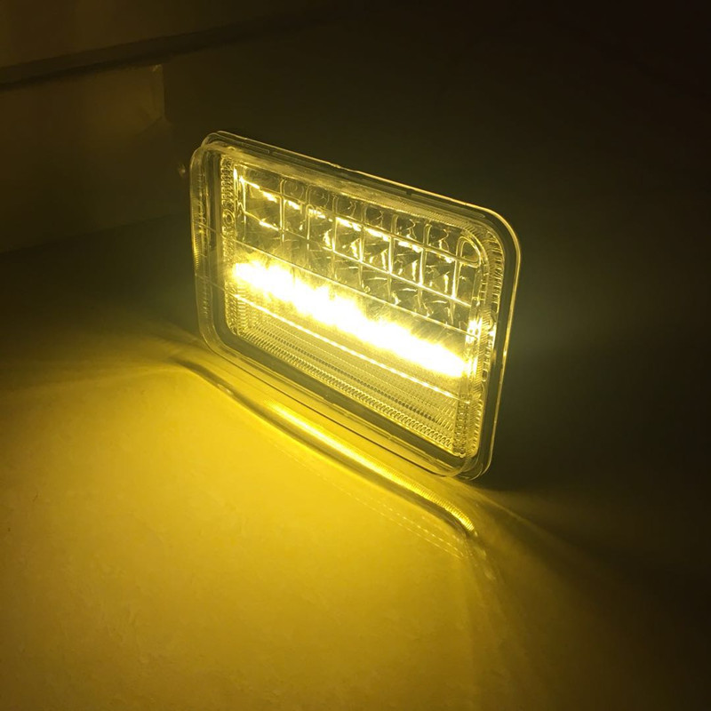 Truck LED headlights, ultra-bright 45W work lights, truck wide-field lighting, 24V white light and yellow light daytime running lights details Picture