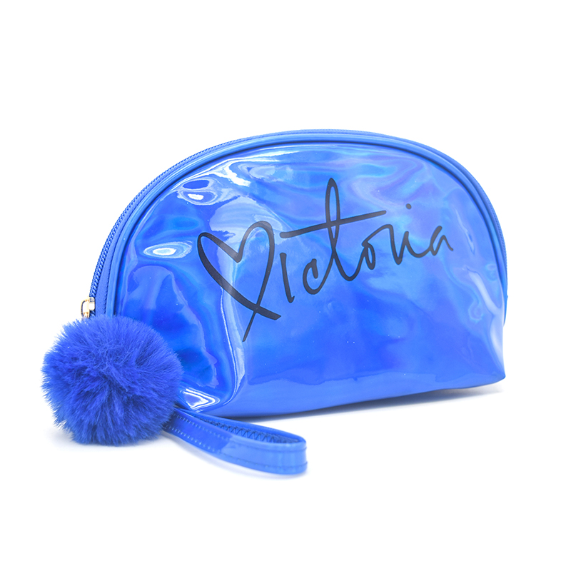 Laser semi-circular clutch bag, fashionable ladies' makeup bag, portable small bag