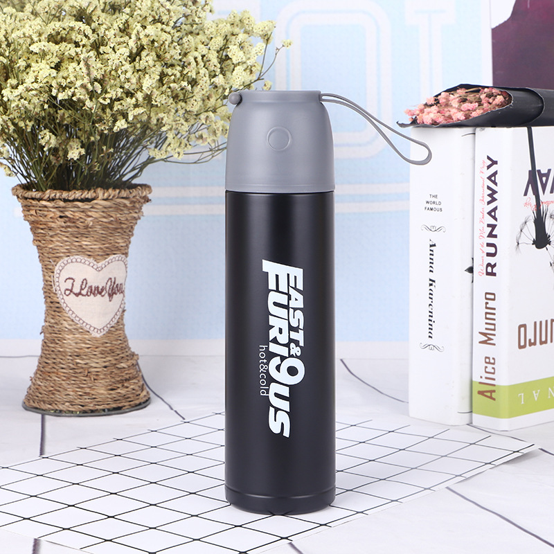 Fashionable, portable and sporty men's and women's insulated water cups, stainless steel anti-scald vacuum bird cups, outdoor customized water cups Specification image