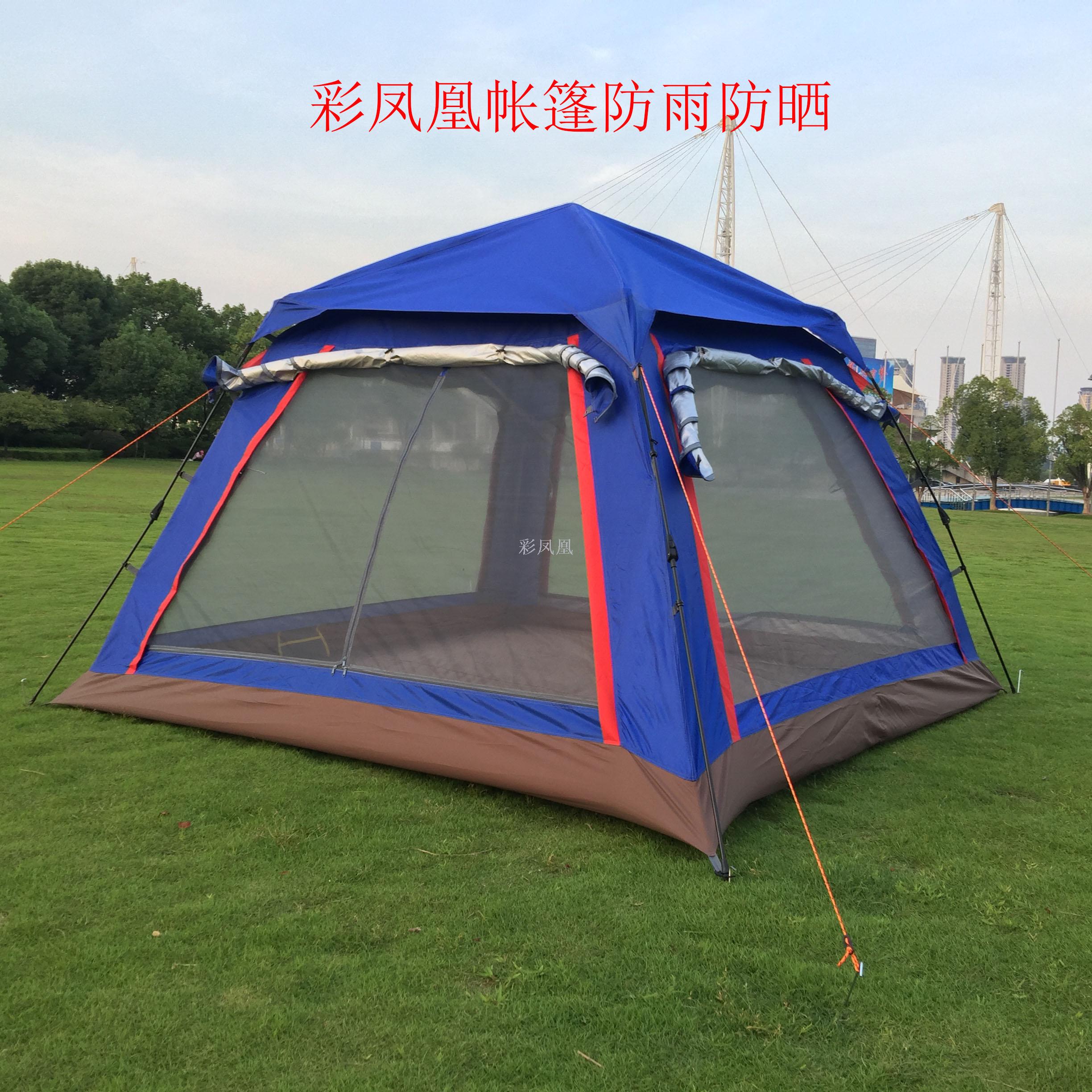 Road camp tents, large-space camping tents, automatic tents, four-person tents, two-person tents, single-person tents Specification image