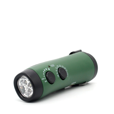 Flashlight hand operated electric torch multi-purpose outdoor emergency radio emergency phone charging