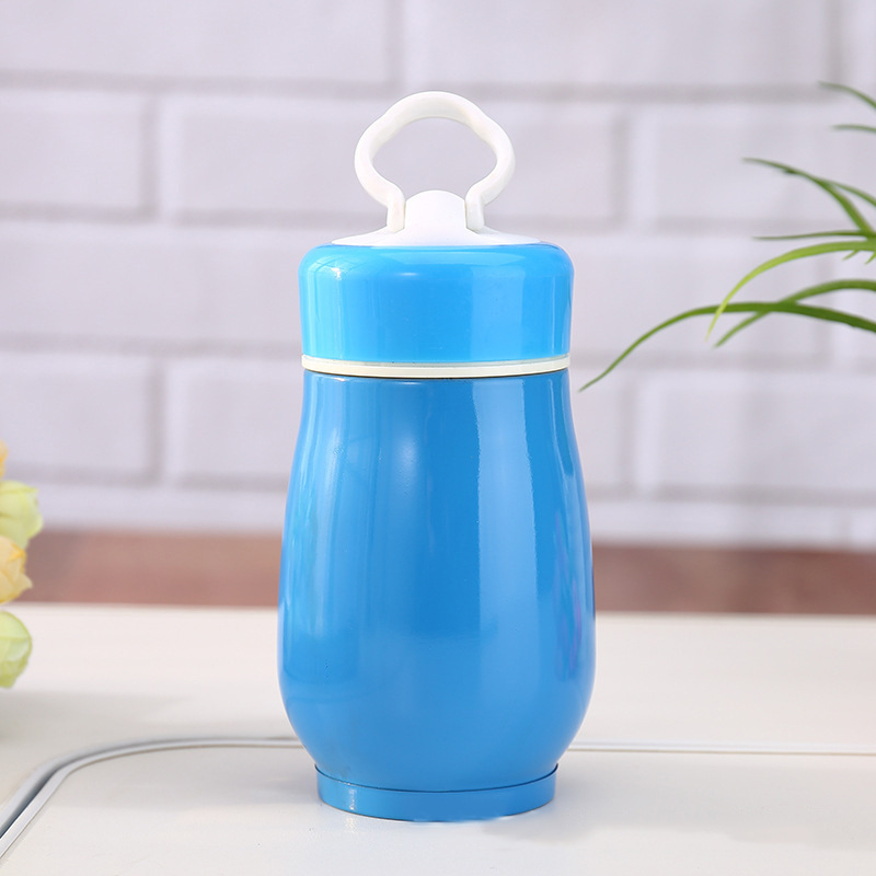 Korean version creative stainless steel penguin insulated cup, handle, mobile phone stand cup, children's portable promotional gift customization Specification image
