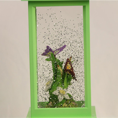 风灯圣诞蝴蝶发光雪花摆件欧美爆款亚马逊wish67产品图