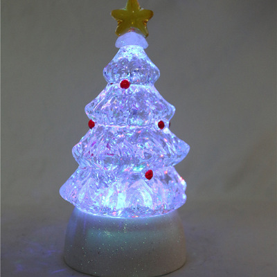 圣诞树水晶圆底两色LED发光摆件雪花欧美爆款292细节图
