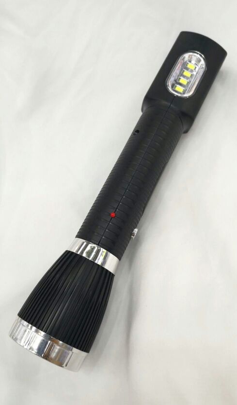 Brazilian plug 3W household rechargeable flashlight, multi-functional rechargeable flashlight, desk lamp and all-in-one lighting lamp Specification image