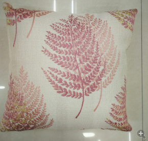 Cotton and linen jacquard embroidered cushions, square pillowcases details Picture