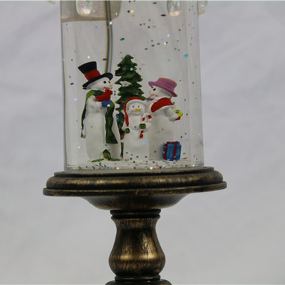 Christmas candle light snowman gold chassis LED lighting decorations us hot style 520 details Picture