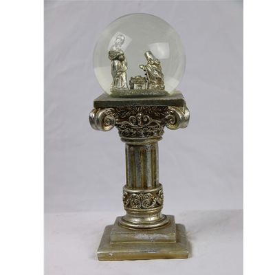 Christmas ball light crystal ball energy ball Statuette Bible Jesus gold LED luminescent decorations 268