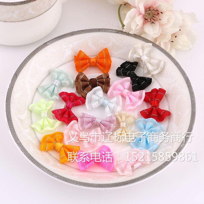 DIY日韩简约 时尚提花结蝴蝶结 糖果色饰品配件配饰 厂家直销批发