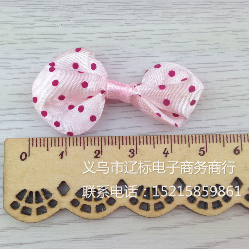 儿童头饰服装可爱波点领结 diy饰品配件 新款布艺蝴蝶结 厂家直销
