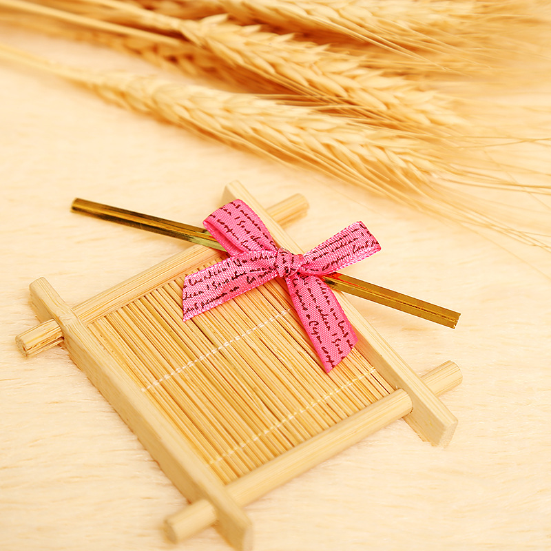 蝴蝶结扎丝扎绳8CM蛋糕面包饼干糕点巧克力糖果蔓越莓曲奇封口扎，细节图