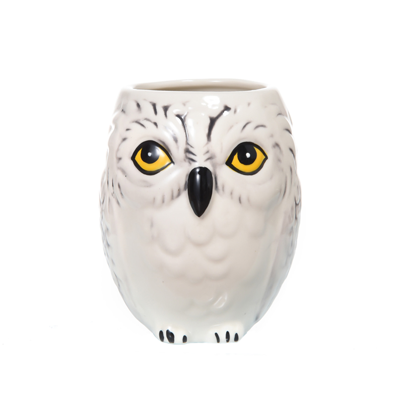 Owl Creative Mugs, ins cups, Nordic Harry Potter Hedwig three-dimensional relief personalized ceramic cups Application Scenario