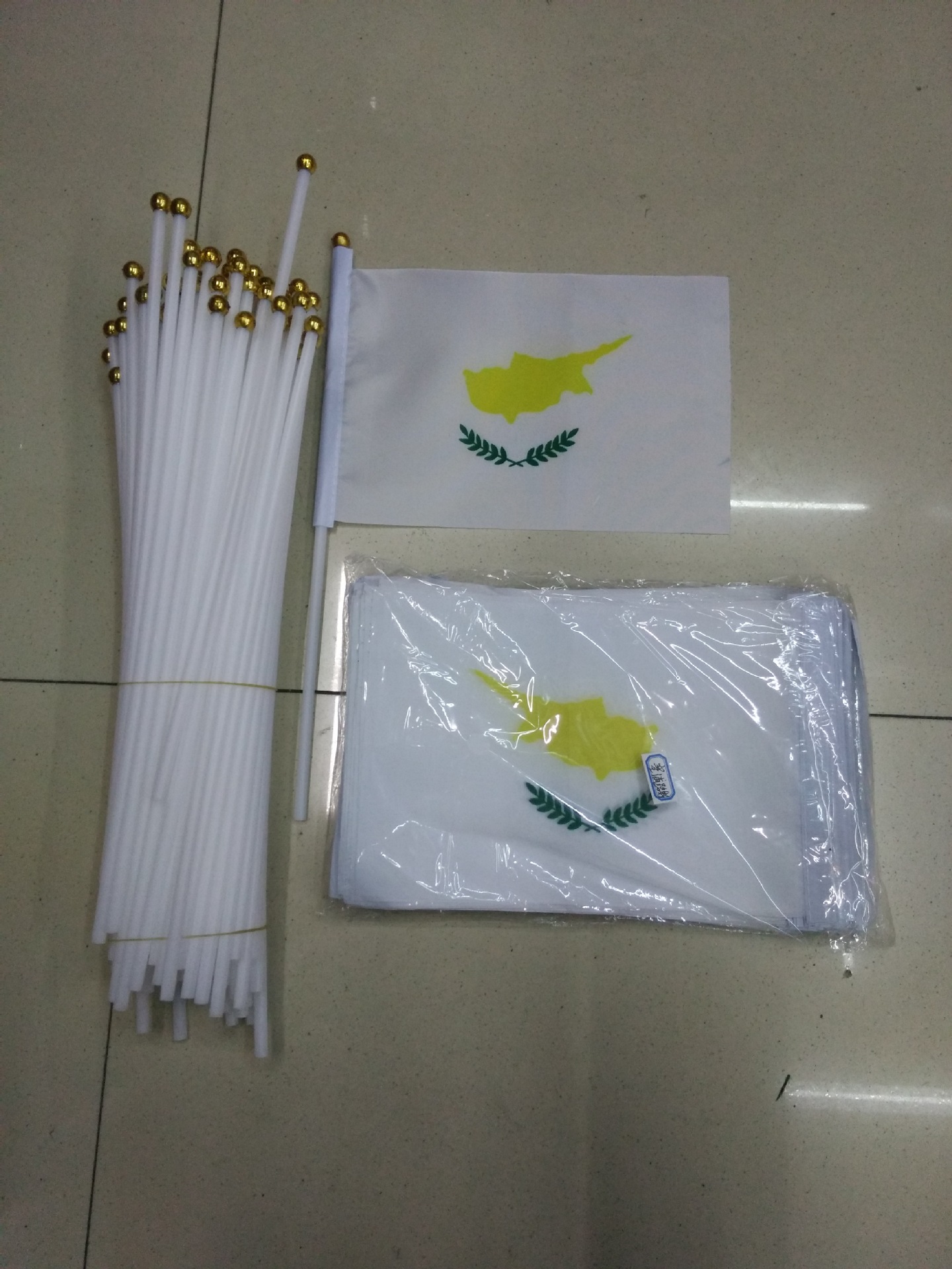 塞浦路斯国旗 旗帜 手摇旗 14*21cm 厂家直销产品图