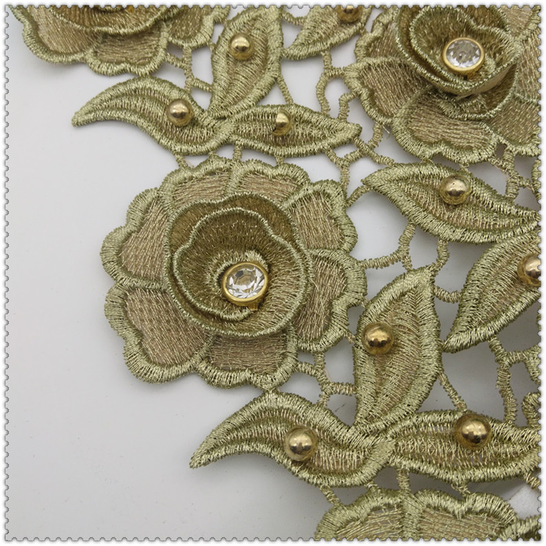 High-end water-soluble all-gold thread lace Specification image