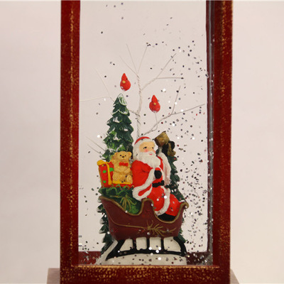 风灯圣诞老人座椅发光雪花摆件欧美爆款 亚马逊54产品图