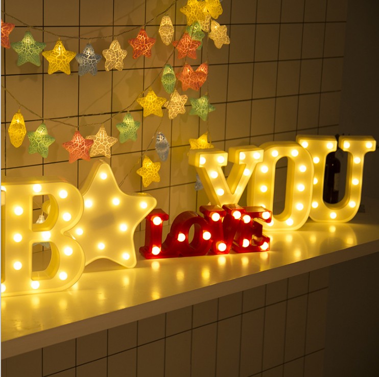 LED night light lovers love 26 English letters full bedroom decorative lighting thumbnail