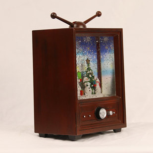 圣诞电视发光雪人圣诞老人摆件 欧美爆款亚马逊33细节图