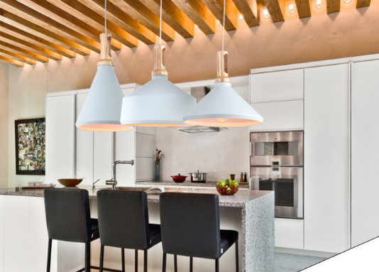 Simple experimental bottle pendant lamp with three heads Specification drawing