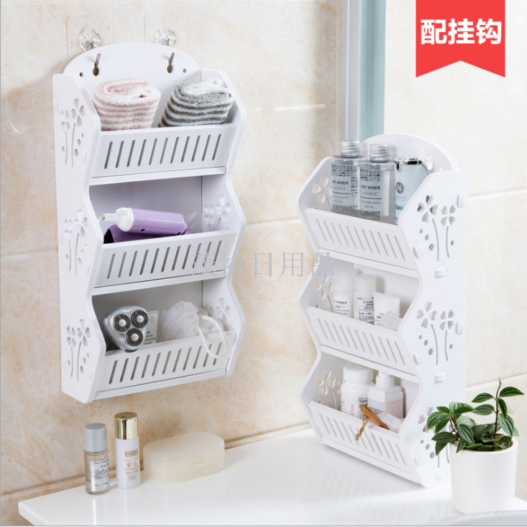Bathroom rack Bathroom rack wood plastic storage rack