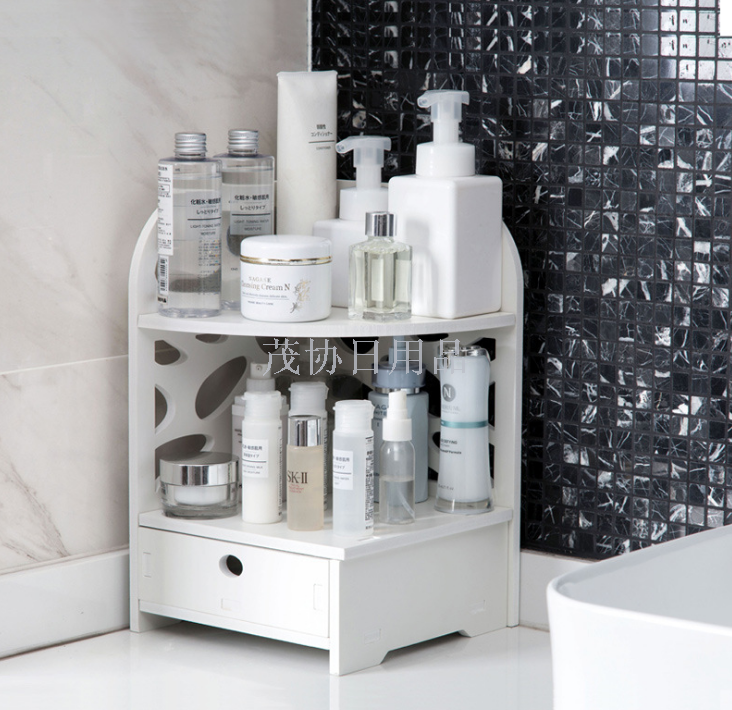 Multi-layer tripod bathroom with drawers bathroom corner storage rack